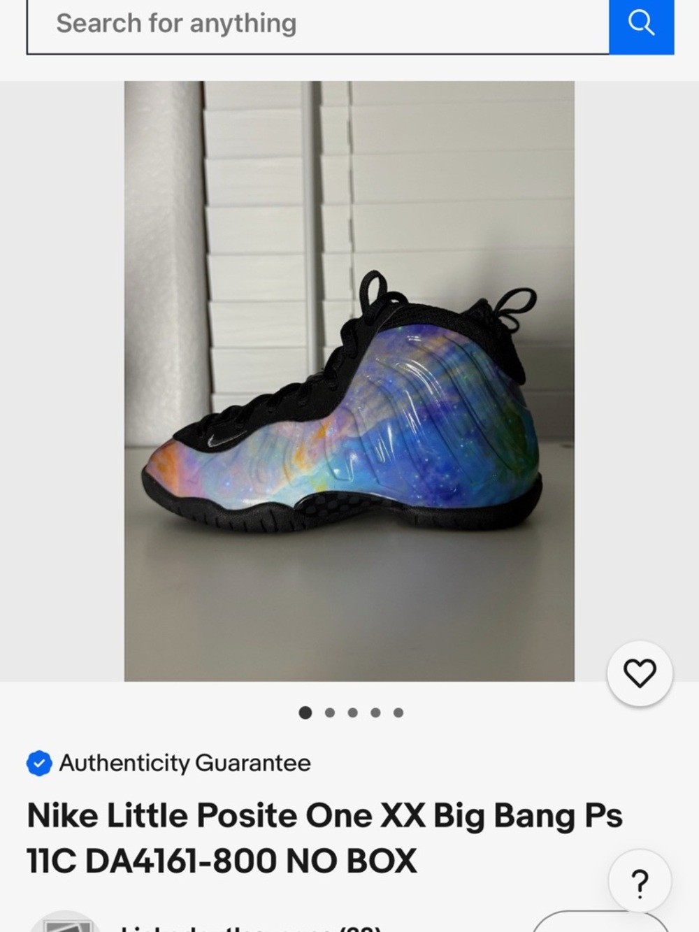 Nike Kids Little Posite One XX Sneakers - Black & Multicolor